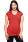 Preview: 108 BASIC Umstands- und Stillshirt V-Ausschnitt kurzarm (tomato)