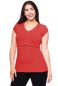 Preview: 108 BASIC Umstands- und Stillshirt V-Ausschnitt kurzarm (tomato)