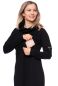 Preview: BABETT warmes Umstands-und Stillkleid aus Bio Baumwolle (schwarz)