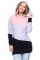Preview: HARRY maternity and nursing hoodie with color-blocking hood (rose / heather gray / marine)