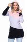 Preview: HARRY maternity and nursing hoodie with color-blocking hood (rose / heather gray / marine)