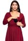 Preview: ALEXANDRA Umstands- und Stillkleid 3/4 Arm (bordeaux)