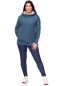 Preview: ARIK Umstands- und Stillpullover aus Bio Baumwolle (jeans / Eukaliptus Muster)
