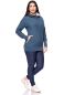 Preview: ARIK Umstands- und Stillpullover aus Bio Baumwolle (jeans / Eukaliptus Muster)