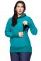 Preview: ARIK Umstands- und Stillpullover aus Bio Baumwolle (petrol /Ozean Muster)
