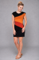 Preview: KYRA kurzarm Umstands- und Stillkleid Colour-Block (schwarz)