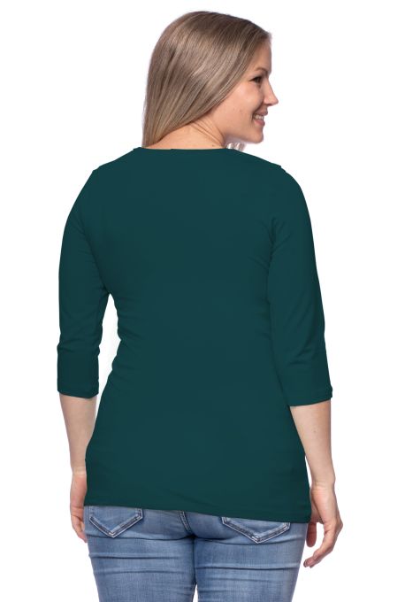 103 BASIC Umstands- und Stillshirt 3/4 Arm (flaschengrün)