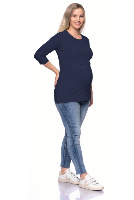 103 BASIC Umstands- und Stillshirt 3/4 Arm (marine)