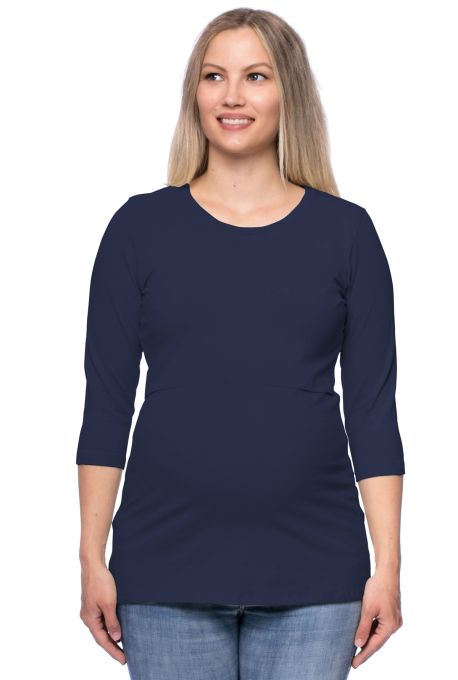 103 BASIC Umstands- und Stillshirt 3/4 Arm (marine)