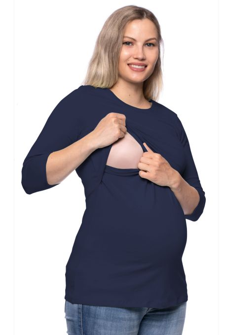 103 BASIC Umstands- und Stillshirt 3/4 Arm (marine)