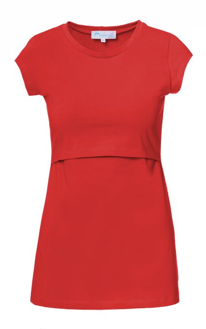 103 BASIC Umstands- und Stillshirt Rundhals kurzarm (tomato)