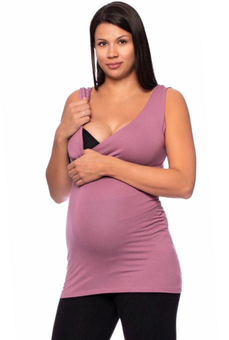 VARIO Cache-Coeur maternity and nursing top (mauve)