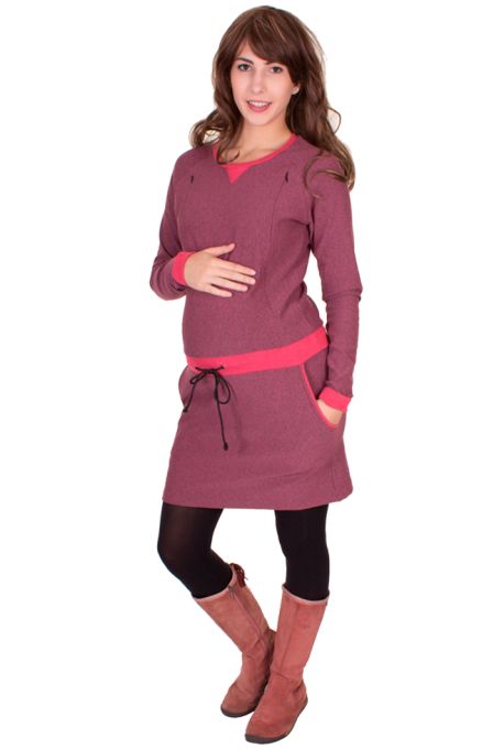 LOTTA Sweat Kleid mit Kontrastbündchen