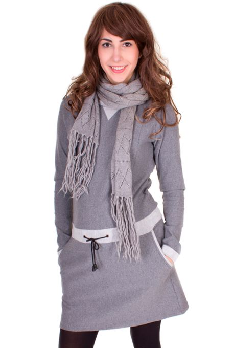 LOTTA Sweat Kleid mit Kontrastbündchen
