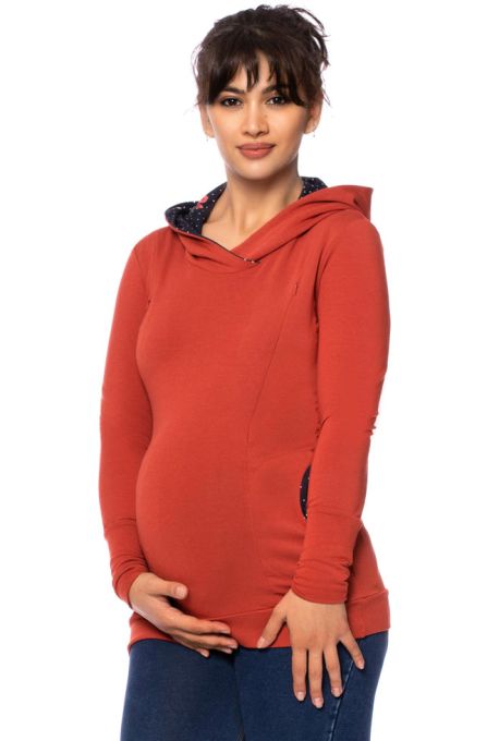 LULU Umstands- und Stillpullover (rostorange)