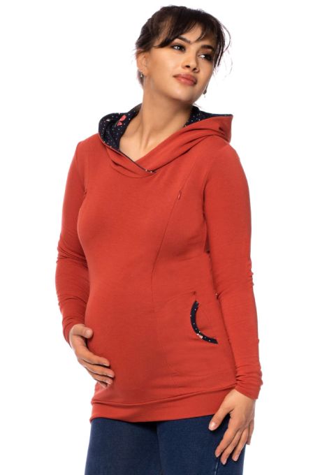 LULU Umstands- und Stillpullover (rostorange)