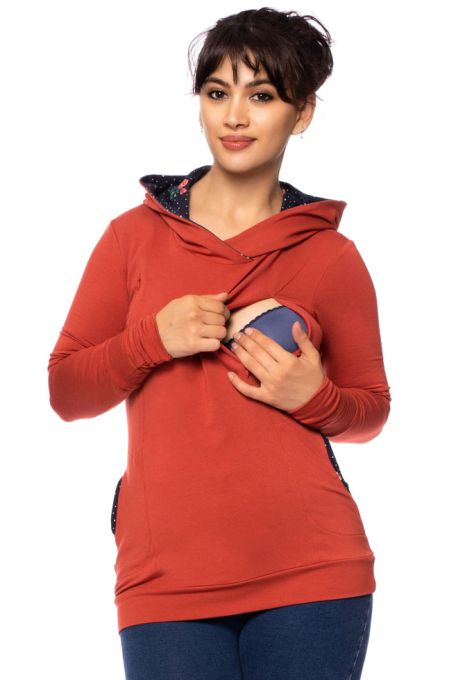LULU Umstands- und Stillpullover (rostorange)
