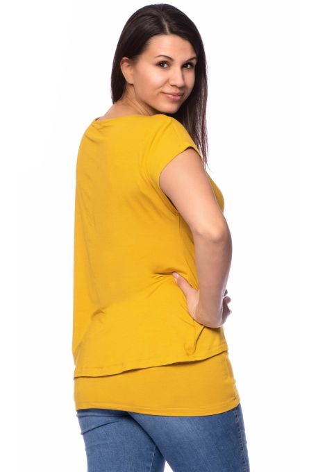 APRIL Zweilagiges Umstands- und Stillshirt (gelb)