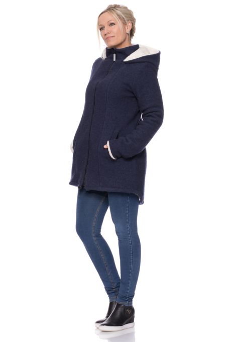 ENA Winter Wollwalk Tragejacke/Umstandsjacke (Merinowolle) gefüttert - 100 % made in Germany