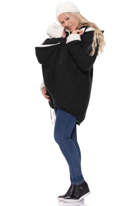 ENA Winter Wollwalk Tragejacke/Umstandsjacke (Merinowolle) gefüttert - 100 % made in Germany