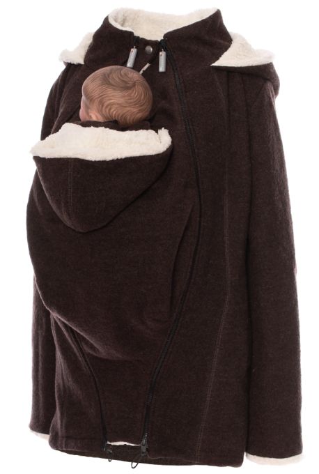 ENA Winter Wollwalk Tragejacke/Umstandsjacke (Merinowolle) gefüttert - 100 % made in Germany
