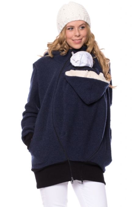 KILIAN Winter Merino Wollwalk Tragejacke/Umstandsjacke gefüttert - 100 % made in Germany