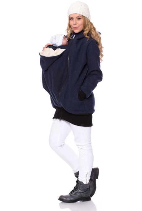 KILIAN Winter Merino Wollwalk Tragejacke/Umstandsjacke gefüttert - 100 % made in Germany