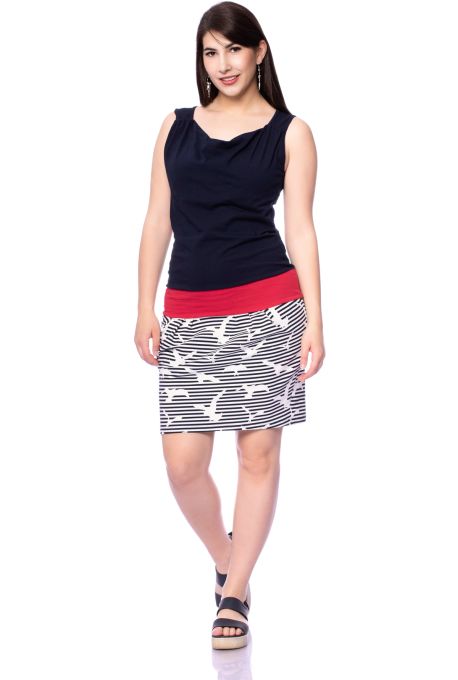 ANTONIA BIO Kleid maritim (Möwe marine/gestreift)