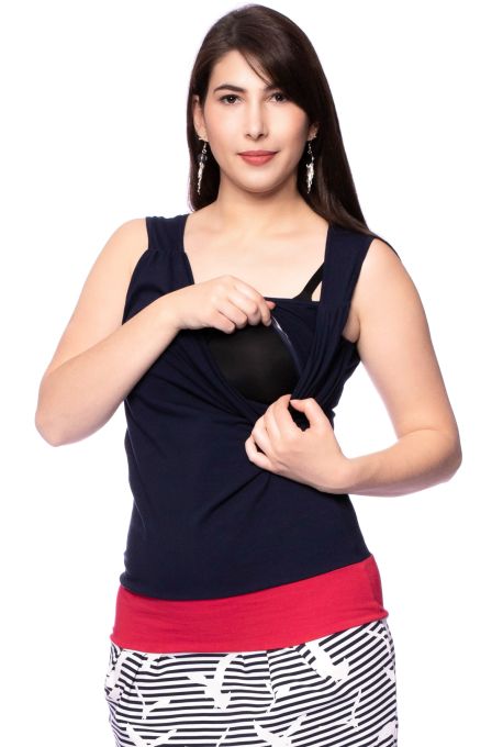 ANTONIA BIO Kleid maritim (Möwe marine/gestreift)