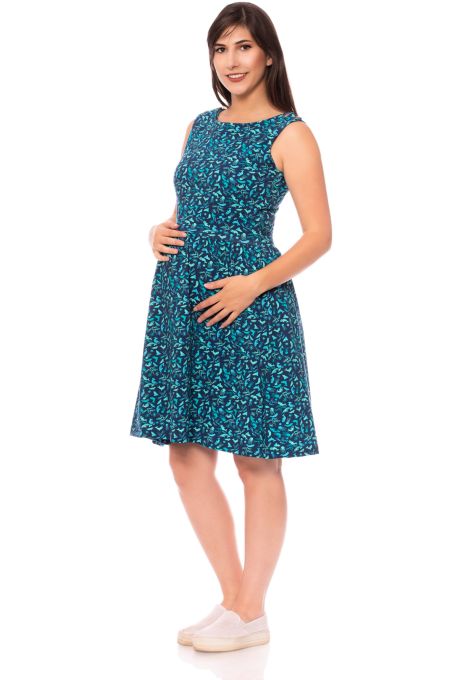 POPPY Umstands-& Stillkleid Bio Baumwolle (ozean)