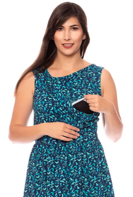 POPPY Umstands-& Stillkleid Bio Baumwolle (ozean)