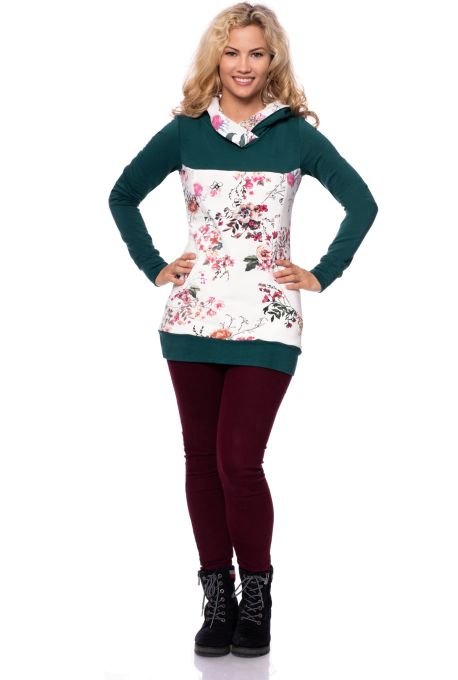 JUNA Kapuzenpullover aus Bio Baumwoll/Bambus-Gemisch (flaschengrün)