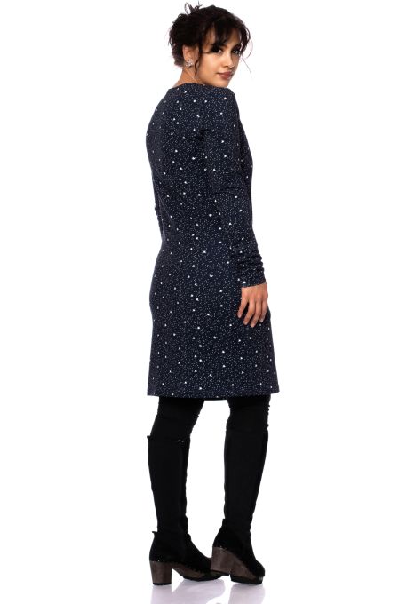 ELSIE Maternity & Nursing Dress (Set, 2 Pieces, with Detachable Stillloop) Organic Cotton Sweat (Bird Print)