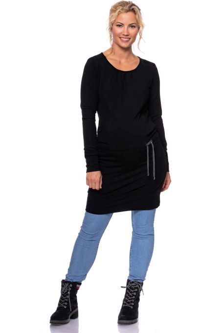 KAREN Umstands-& Stillkleid  aus Modal-French Terry (schwarz)