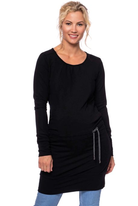 KAREN Umstands-& Stillkleid  aus Modal-French Terry (schwarz)