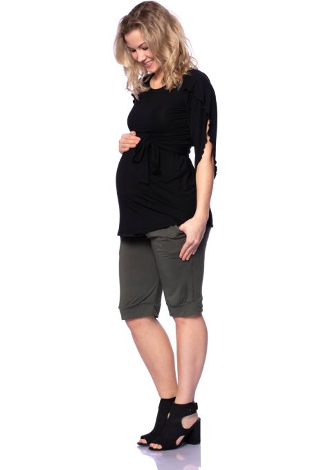 2 tlg. VARIO-SET (LUNA & NANA) Umstands- und Stillshirt mit Croptop (schwarz)