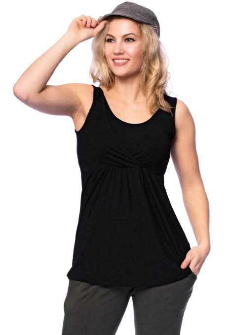 2 tlg. VARIO-SET (LUNA & NANA) Umstands- und Stillshirt mit Croptop (schwarz)