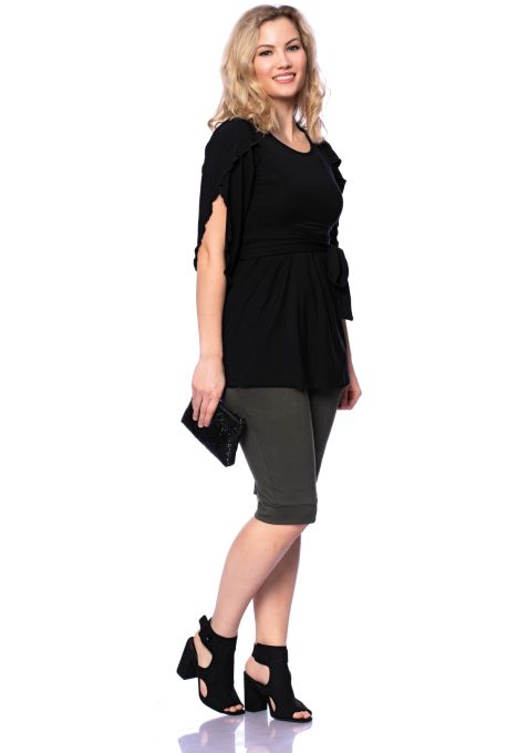 2 tlg. VARIO-SET (LUNA & NANA) Umstands- und Stillshirt mit Croptop (schwarz)