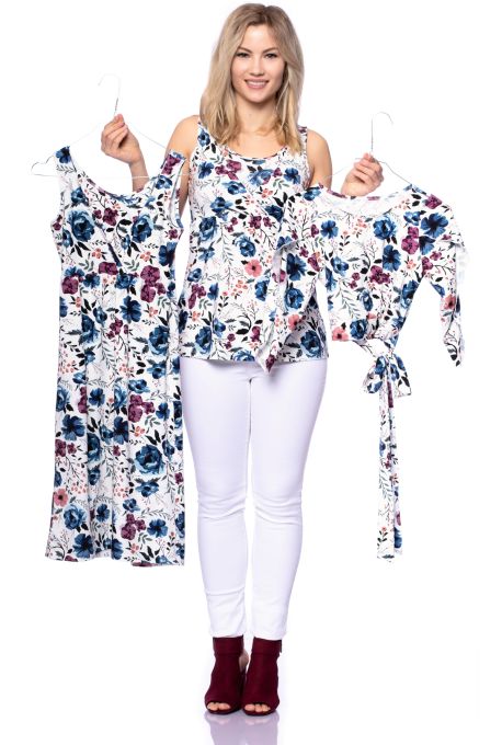 NANA Vario Umstands- und Stilltop (Berry Meadow Floral on Cream)
