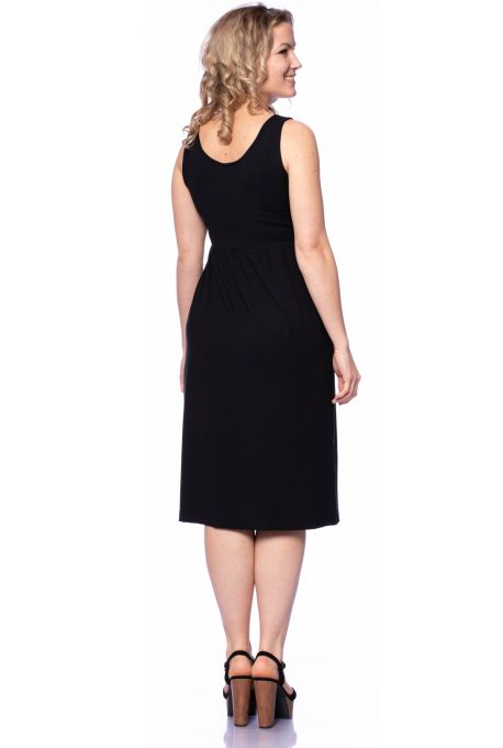 ESTHA maternity and nursing dress made of bamboo viscose (black)