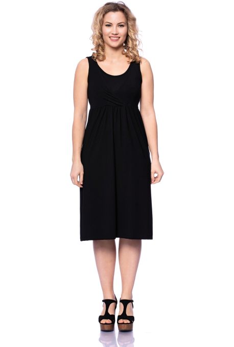 ESTHA maternity and nursing dress made of bamboo viscose (black)