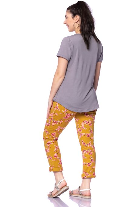 CASSI zweilagiges Oversized Umstands- und Stillshirt aus Tencel-Modal (hellgrau)