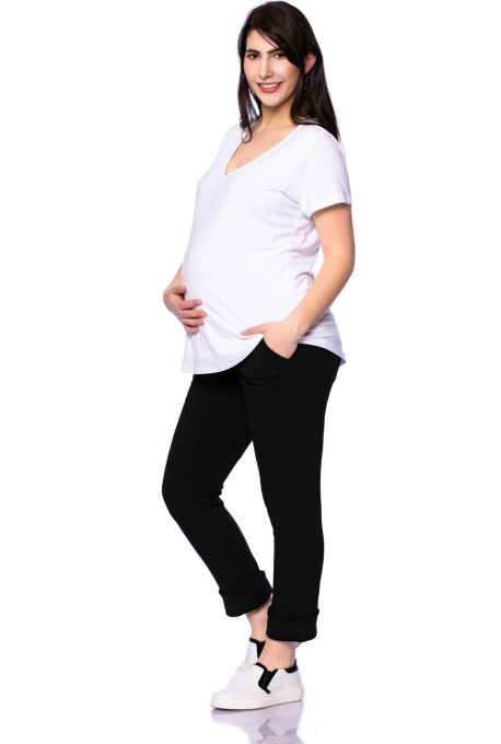 CASSI two-layer oversized maternity and nursing shirt made of Tencel modal in white
