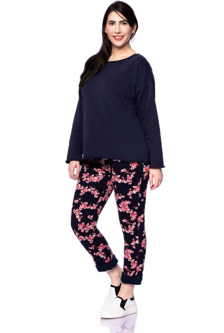 GADI Lässiges Umstands-und Stillsweatshirt aus softem Bio Sweat UNI (marine)