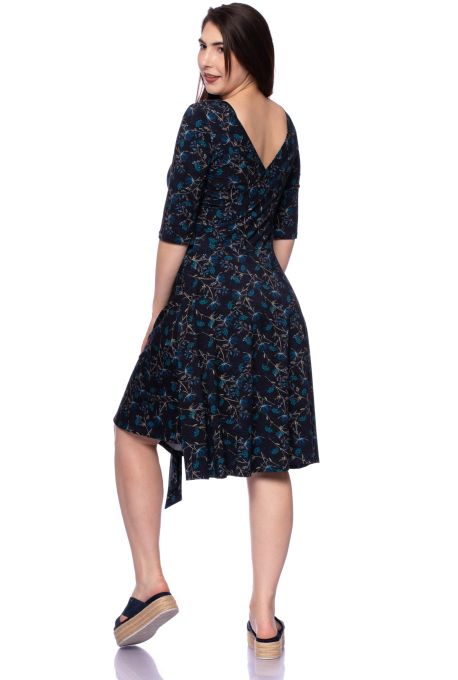 AVA wendbares Wickelkleid (dunkle Gartennacht)