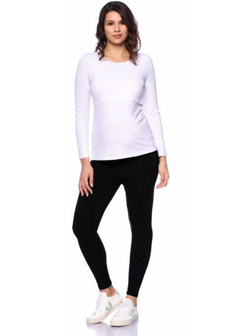 103 BASIC Umstands- und Stillshirt langarm (weiss)