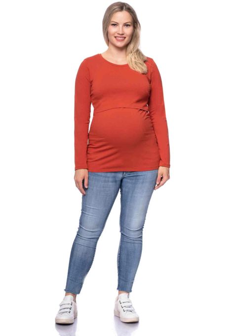 103 BASIC Umstands- und Stillshirt langarm (terra)