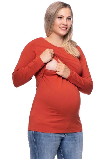 103 BASIC Umstands- und Stillshirt langarm (terra)