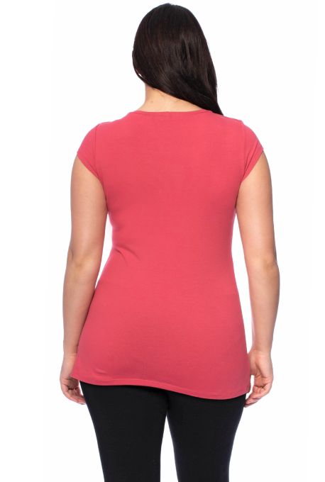 103 BASIC Umstands- und Stillshirt Rundhals kurzarm (coral)