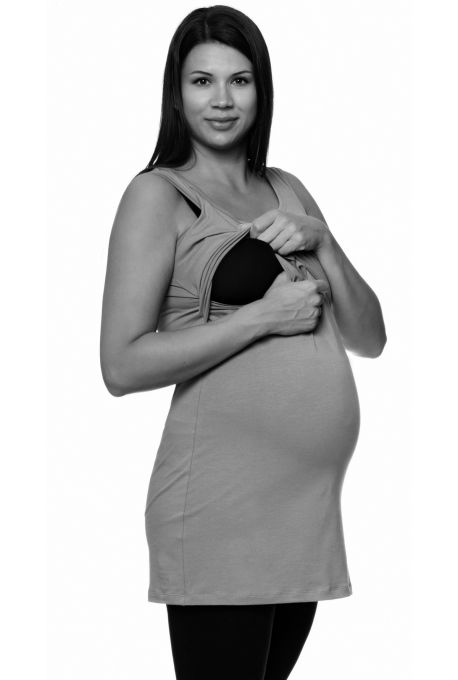 107 BASIC maternity and nursing top extra long made from organic cotton (burgundy)